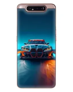 Чохол для Samsung Galaxy a80 2019 ( A805F ) з картинкою «BMW — вогні неону»