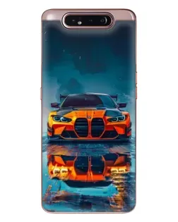 Чохол для Samsung Galaxy a80 2019 ( A805F ) з картинкою «BMW — золота емблема»