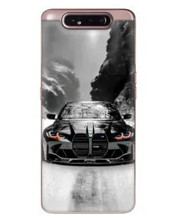 Чохол для Samsung Galaxy a80 2019 ( A805F ) з картинкою «BMW — акварельний дрифт»