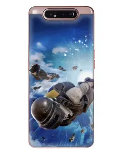 Чехол для Samsung Galaxy a80 2019 ( A805F ) с картинкой «Десант PUBG — прыжок»