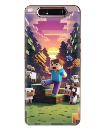 Чехол для Samsung Galaxy a80 2019 ( A805F ) с картинкой «Стив на ферме» Чехол для Samsung Galaxy a80 2019 ( A805F ) с картинкой «Стив на ферме»