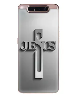 Чохол для Samsung Galaxy a80 2019 ( A805F ) з картинкою «Металевий хрест Jesus»