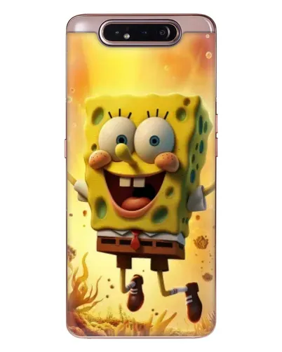 Чехол для Samsung Galaxy a80 2019 ( A805F ) с картинкой «Губка Боб прыгает»