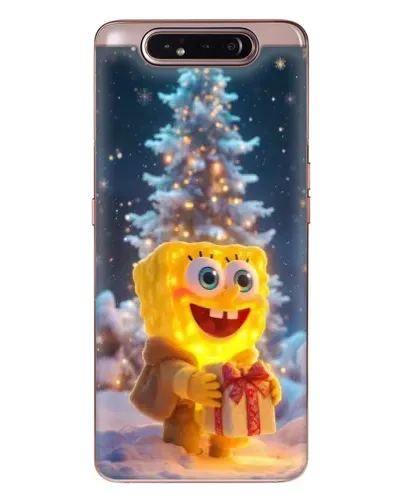 Чехол для Samsung Galaxy a80 2019 ( A805F ) с картинкой «Рождественский Спанч Боб»