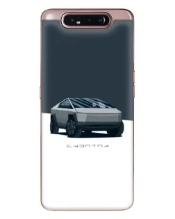 Чехол для Samsung Galaxy a80 2019 ( A805F ) с картинкой «Серебристый Cybertruck Tesla»