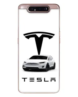 Чехол для Samsung Galaxy a80 2019 ( A805F ) с картинкой «Tesla White Style»