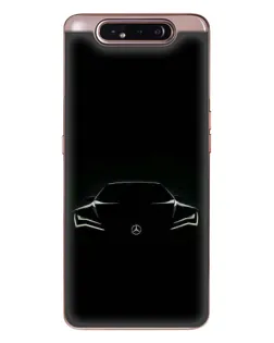 Чохол для Samsung Galaxy a80 2019 ( A805F ) з картинкою «Mercedes — силует авто»