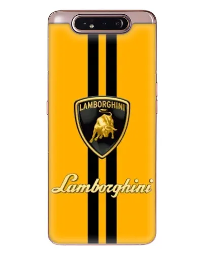 Чехол для Samsung Galaxy a80 2019 ( A805F ) с картинкой «Lamborghini Stripe желтый»
