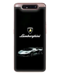 Чехол для Samsung Galaxy a80 2019 ( A805F ) с картинкой «Логотип Lamborghini классика»