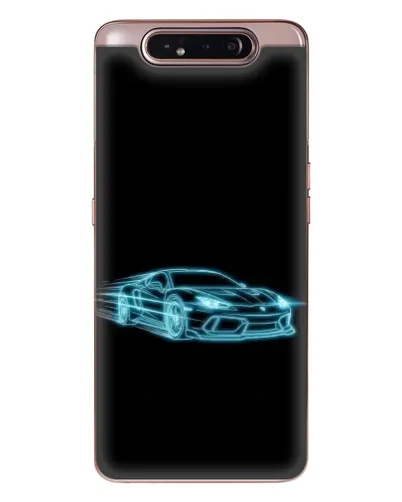 Чехол для Samsung Galaxy a80 2019 ( A805F ) с картинкой «Неоновый контур Lamborghini»