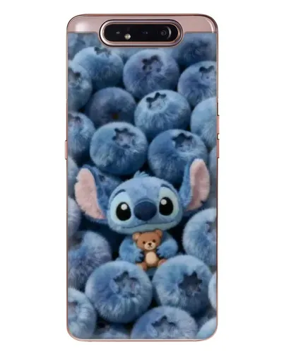 Чехол для Samsung Galaxy a80 2019 ( A805F ) с картинкой «Стич и голубика»