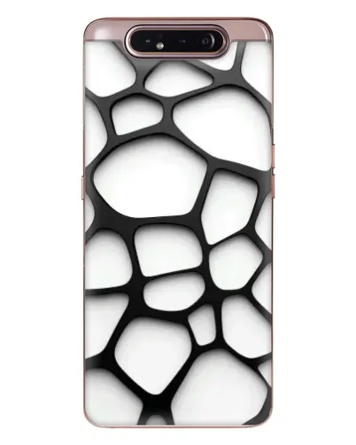 Чехол для Samsung Galaxy a80 2019 ( A805F ) с картинкой «Белая объемная сетка»