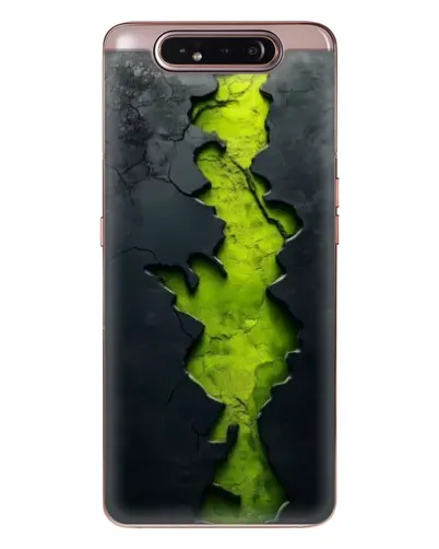 Чехол для Samsung Galaxy a80 2019 ( A805F ) с картинкой «Салатовый разлом скалы»