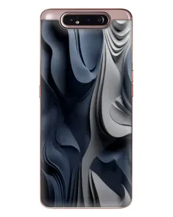 Чехол для Samsung Galaxy a80 2019 ( A805F ) с картинкой «Объемные синие складки»