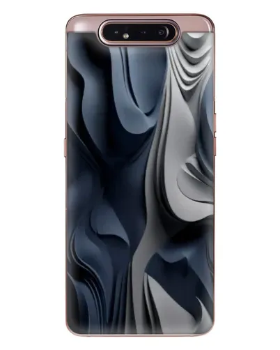Чехол для Samsung Galaxy a80 2019 ( A805F ) с картинкой «Объемные синие складки»