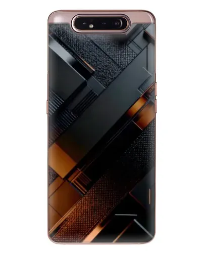 Чехол для Samsung Galaxy a80 2019 ( A805F ) с картинкой «Черные геометрические блоки»