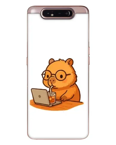 Чехол для Samsung Galaxy a80 2019 ( A805F ) с картинкой «Капибара с ноутбуком» Чехол для Samsung Galaxy a80 2019 ( A805F ) с картинкой «Капибара с ноутбуком»