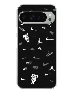 Чехол для Google Pixel 10 Pro XL с картинкой «Nike Black Pattern»