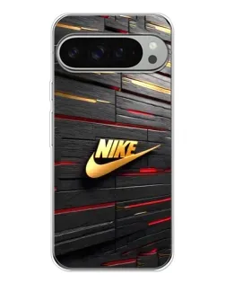 Чохол для Google Pixel 10 Pro XL з картинкою «Золотий Nike на металі»
