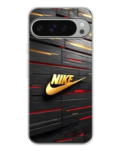 Чохол для Google Pixel 10 Pro XL з картинкою «Золотий Nike на металі»