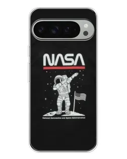 Чохол для Google Pixel 10 Pro XL з картинкою «NASA — крокуємо по Місяцю»