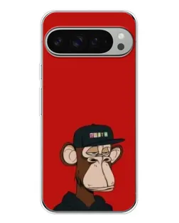 Чохол для Google Pixel 10 Pro XL з картинкою «Bored Ape — червоний фон»