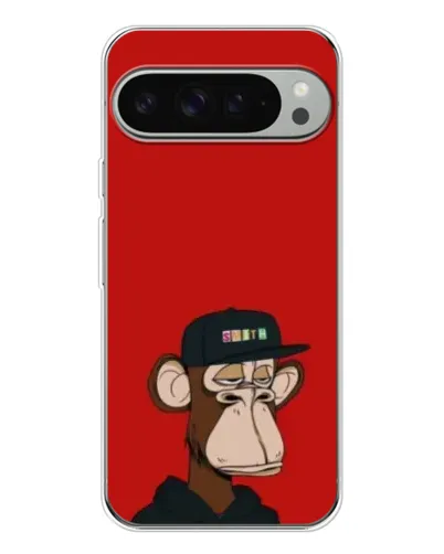 Чохол для Google Pixel 10 Pro XL з картинкою «Bored Ape — червоний фон»