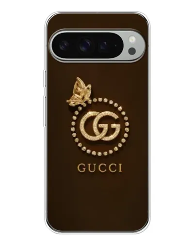 Чехол для Google Pixel 10 Pro XL с картинкой «Gucci — золотая бабочка»