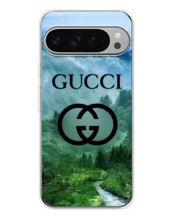 Чехол для Google Pixel 10 Pro XL с картинкой «Gucci — горный пейзаж»