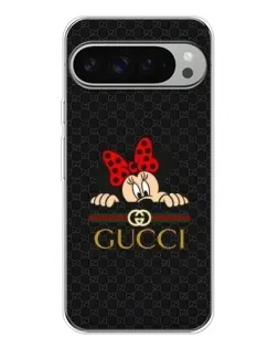 Чехол для Google Pixel 10 Pro XL с картинкой «Минни Маус Gucci — черный»