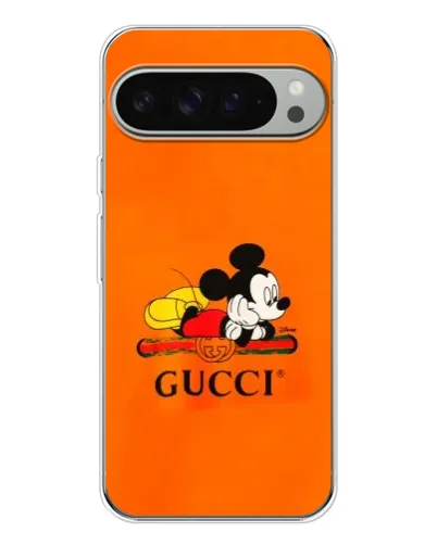 Чехол для Google Pixel 10 Pro XL с картинкой «Микки Маус Gucci — оранж»