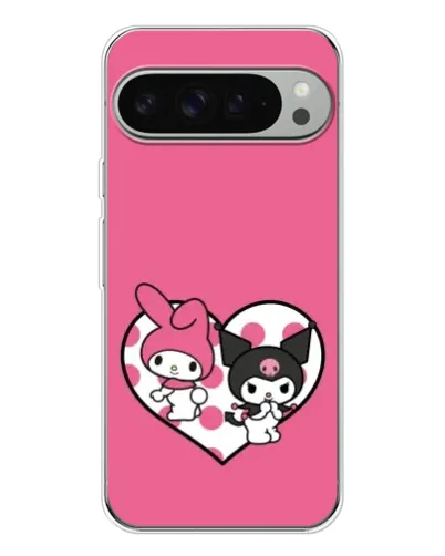 Чохол для Google Pixel 10 Pro XL з картинкою «Kuromi та My Melody»
