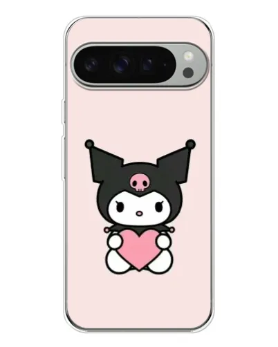Чохол для Google Pixel 10 Pro XL з картинкою «Kuromi та серце»