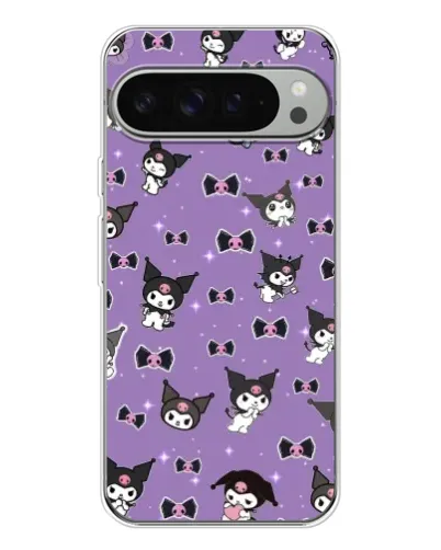 Чохол для Google Pixel 10 Pro XL з картинкою «Kuromi — патерн»