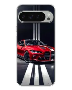 Чохол для Google Pixel 10 Pro XL з картинкою «Червона BMW на дорозі»