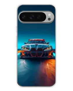 Чехол для Google Pixel 10 Pro XL с картинкой «BMW — огни неона»