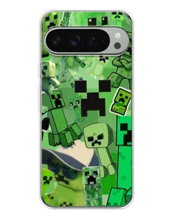 Чохол для Google Pixel 10 Pro XL з картинкою «Кріпери Minecraft»