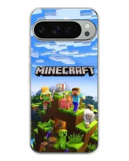 Чохол для Google Pixel 10 Pro XL з картинкою «Minecraft класичний світ»