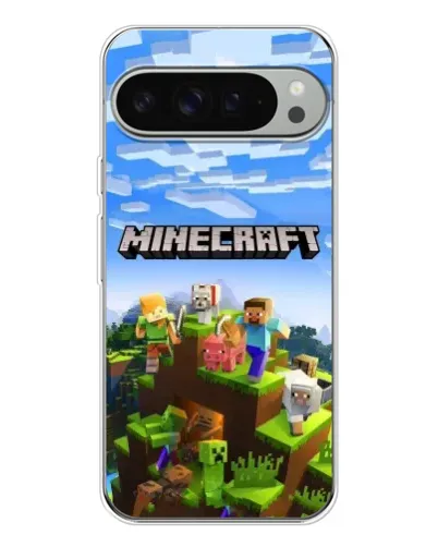 Чохол для Google Pixel 10 Pro XL з картинкою «Minecraft класичний світ»