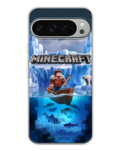 Чохол для Google Pixel 10 Pro XL з картинкою «Minecraft льодянийсвіт»