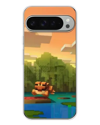 Чехол для Google Pixel 10 Pro XL с картинкой «Майнкрафт закат солнца»