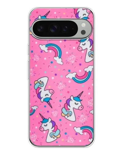 Чохол для Google Pixel 10 Pro XL з картинкою «Unicorn паттерн рожевий»