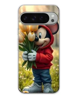 Чохол для Google Pixel 10 Pro XL з картинкою «Міккі з тюльпанами»