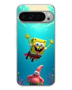 Чехол для Google Pixel 10 Pro XL с картинкой «Спанч Боб под водой»