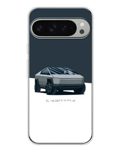 Чохол для Google Pixel 10 Pro XL з картинкою «Сріблястий Cybertruck Tesla»
