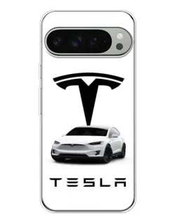 Чохол для Google Pixel 10 Pro XL з картинкою «Tesla White Style»