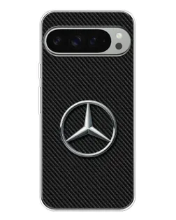 Чехол для Google Pixel 10 Pro XL с картинкой «Карбоновый Mercedes стиль»