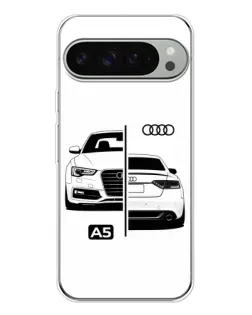 Чехол для Google Pixel 10 Pro XL с картинкой «Audi — контрастный дизайн»