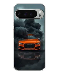 Чехол для Google Pixel 10 Pro XL с картинкой «Audi в облаках дыма»