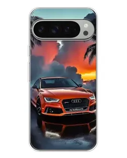Чехол для Google Pixel 10 Pro XL с картинкой «Audi — закат»